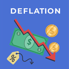 Deflation illustration banner 