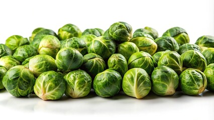 Fototapeta premium Fresh brussels sprouts ready for washing and preparation