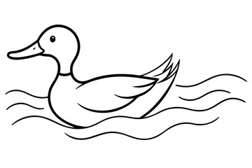 Splashy Shenanigans A Duck Enjoying Its Swim In Vector Fun
