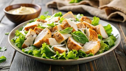 Fresh chicken caesar salad