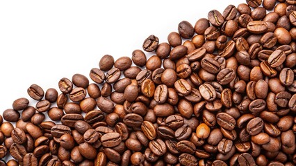 Fototapeta premium Fresh coffee beans isolated on white background