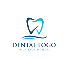Dental Clinic logo template, Dental Care logo designs vector, Health Dent Logo design vector template linear style