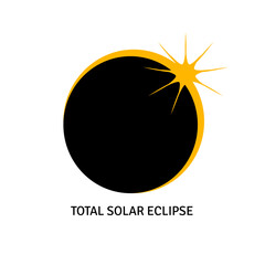 total solar eclipse illustration