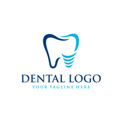 Dental Clinic logo template, Dental Care logo designs vector, Health Dent Logo design vector template linear style 2