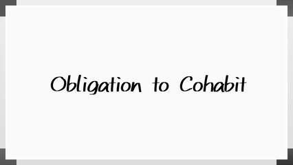 Obligation to Cohabit のホワイトボード風イラスト