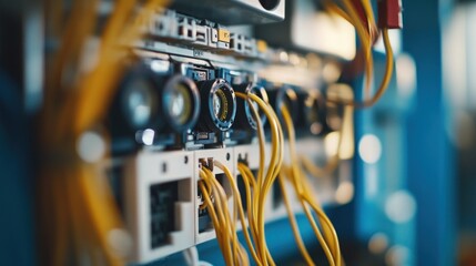 Close-up of Network Equipment