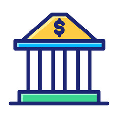 isolated bank symbol, vector illustration