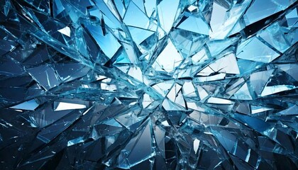 ガラスが粉々に割れた瞬間のモーションテクスチャ風水色壁紙	