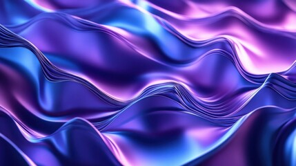 Obraz premium Abstract Purple and Blue Waves