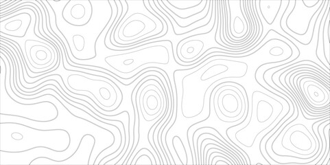 Ocean topographic line map with curvy wave isolines vector illustration. Abstract topographic contours map background, Vector contour topographic map. Cartography texture abstract banner use.	