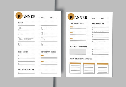 Personal Planner Layout