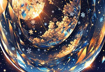 jewelry and stars in glass