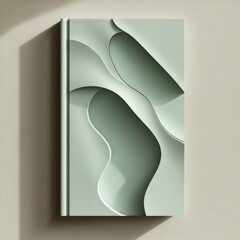 Abstract Green 3D Shapes Pattern Design  Geometric Art Background  Modern Minimalist Wall