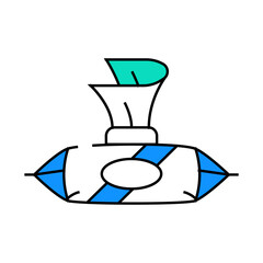 baby wipes package line icon vector. baby wipes package sign. isolated symbol illustration