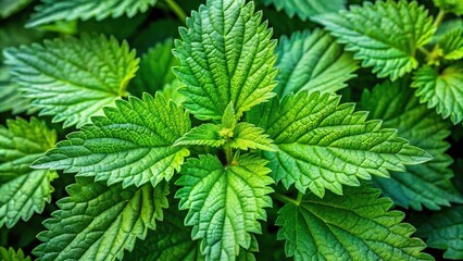 Fresh nettle leaves background