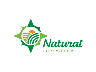 Natural Farm logo symbol or icon template