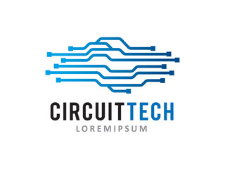 Circuit logo symbol or icon template