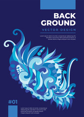 Obraz premium Blue Winter Abstract Background Vector 