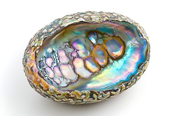 abalone shell inside with clipping path