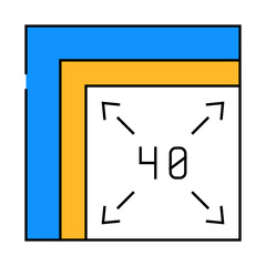 different sizes of napkins line icon vector. different sizes of napkins sign. isolated symbol illustration