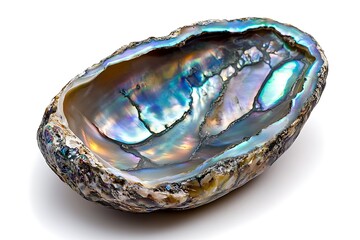 abalone shell inside with clipping path