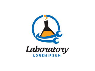 Laboratory logo symbol or icon template