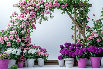 Naklejka premium Rose and beautiful bouquet leaves