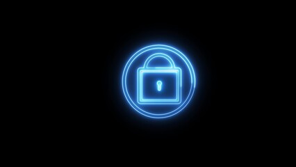 Lock icon. Outline pad lock icon on background. Vector illustration