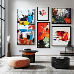 Abstract Paintings in Modern Living Room Interior Design