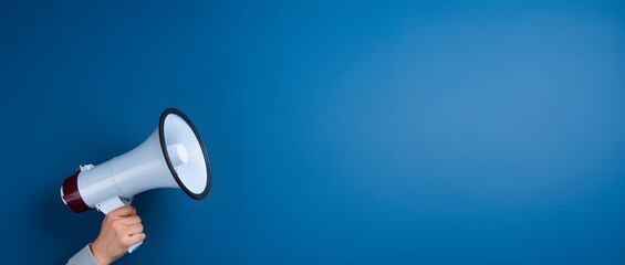 Empty Panoramic Blue Background