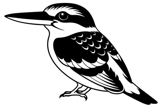 recommend clip art: Cute kingfisher Bird halcyon senegalensis salute vector art illustration