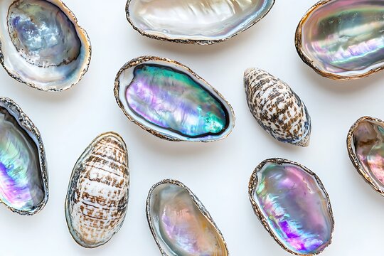 Fauna of Atlantiic ocean around Gran Canaria - shells of Haliotis tuberculata coccinea, 