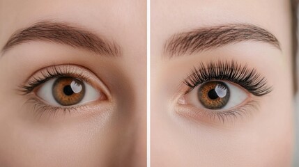 Eyelash Extension Before and After