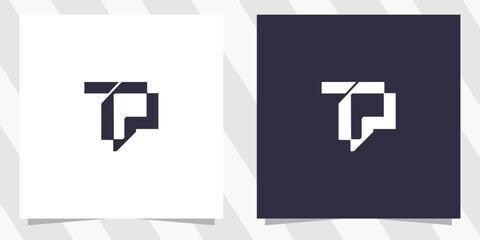 Obraz premium letter tp pt logo design vector