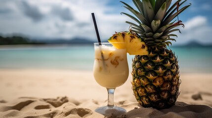 Tropical Drink on the Beach