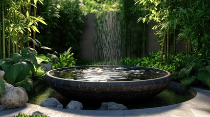 Fototapeta premium Tranquil Stone Fountain