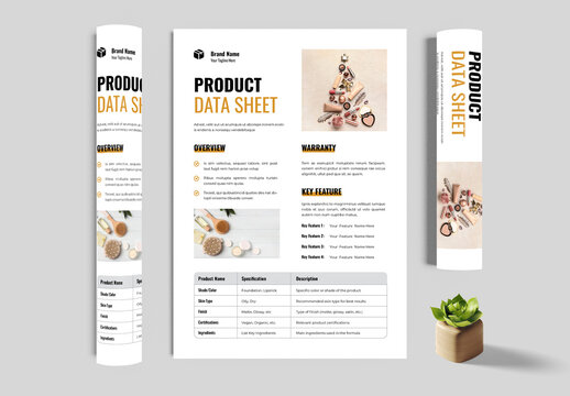Product Data Sheet Template