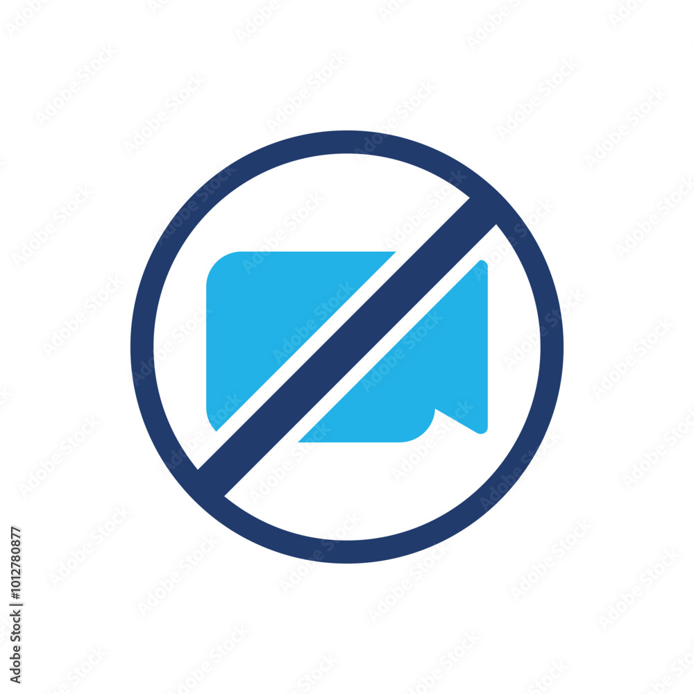 Aufkleber camera mute colored icon vector design good for web or mobile app