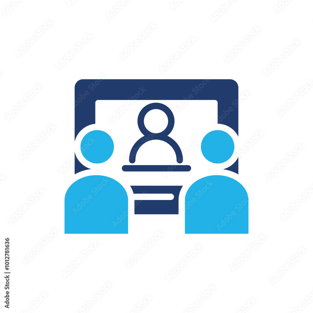 Aufkleber webinar solid icon vector design good for web or mobile app