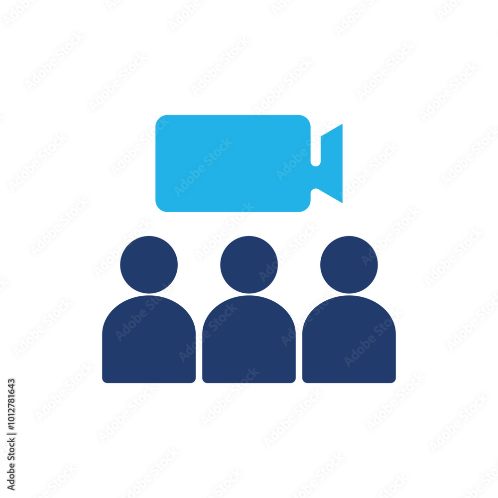 Poster webinar colored icon vector design good for web or mobile app