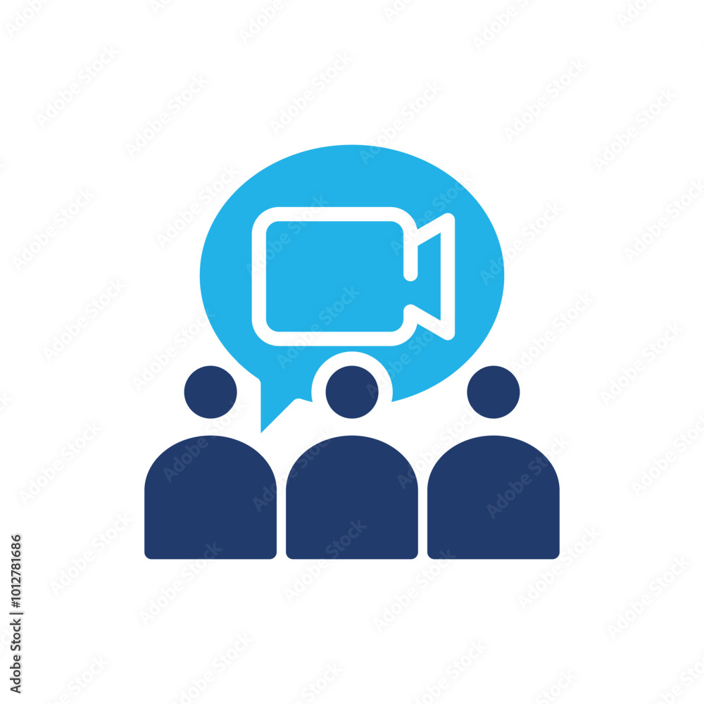 Poster webinar colored icon vector design good for web or mobile app