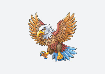 Eagle Mascot Logo Vector Illustration
