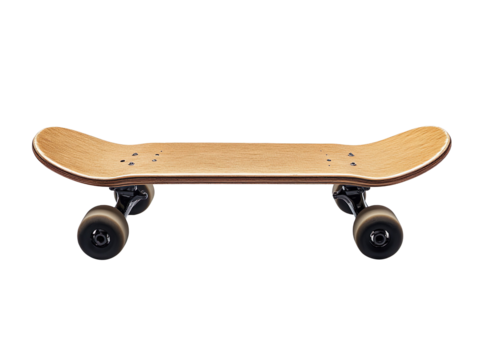 classic skateboard isolated on transparent background