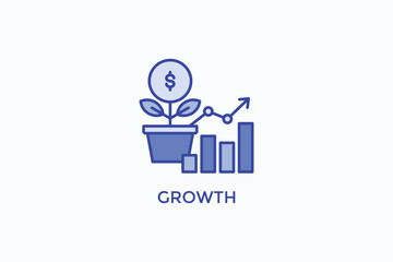 Growth Vector Icon Or Logo Illustration