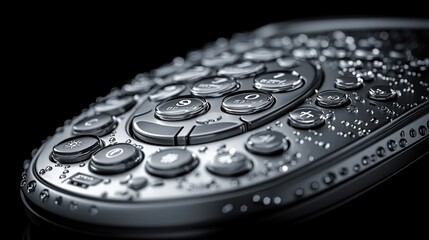Close-up of a sleek, water-resistant phone with a textured surface.