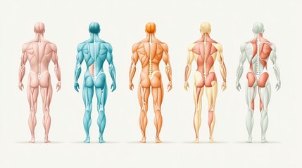 Detailed Full-Body Anatomy of Muscular Structure