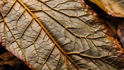 Pile of dry leaves photographed from above