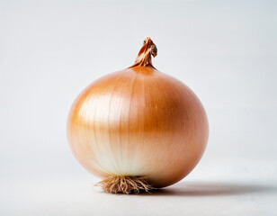 yellow onion half isolated on white background close up