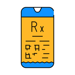 electronic prescription line icon vector. electronic prescription sign. isolated symbol illustration