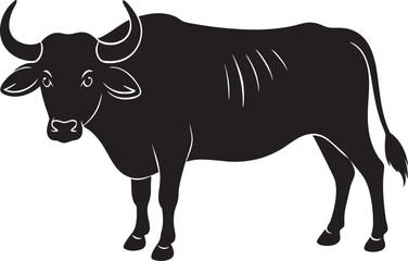 black and white cow